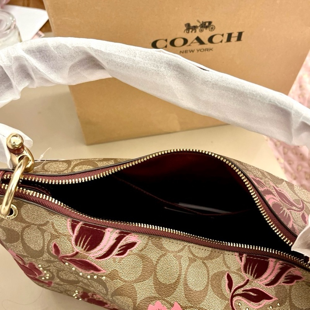 RARE LIKE NEW Coach Mia Shoulder Bag Desert 🌷 Tulip Purses Bag Womens Designer - Picture 6 of 8